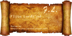 Flits Loránd névjegykártya